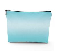 Sky Theme,Makeup Bags Travel Makeup Bag,Spring Day Blue Colored Modern,for Women Large Cosmetic Bag Linen Makeup Organizer Toiletry Bags Purse Pouch,Blue,7x9in