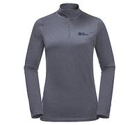 Jack Wolfskin Sky Thermal Half Zip Long Sleeve T-shirt Grey XS Women