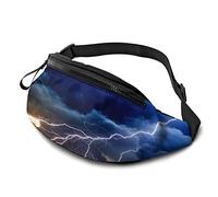 Sky Thunder Storm Rain Fanny Pack for Women Men Fashion Waist Bag Hip Bum Bag with Adjustable Belt for Travel Outdoors Sports Running