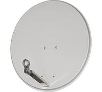 Sky Vision 65 Foil Satellite Antenna Light RAL 7035 (40 mm Feed Pick-up, 32 - 60 mm Mast for Shooting, 65x60 cm Reflector, Aluminium, Elevations Scale Easy to Assemble)