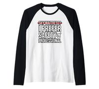 Sky Waitress I Prefer Safety Professional Flight Attendant Raglan Baseball Tee