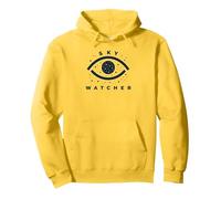 Sky Watcher Celestial Eye Stargazing Emblem Pullover Hoodie, Adult Unisex, Lemon, L