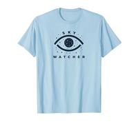 Sky Watcher Celestial Eye Stargazing Emblem T-Shirt, Men, Baby Blue, L