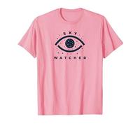 Sky Watcher Celestial Eye Stargazing Emblem T-Shirt, Men, Pink, L