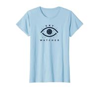 Sky Watcher Celestial Eye Stargazing Emblem T-Shirt, Women, Baby Blue, M