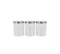 SKYANGEL Marble Finish Tea, Coffee, and Sugar Canisters, Set of 3, Round 14cm x 11cm air canister Broad Phrase dog biscuit storage containers Exact satco coffee sugar jars tea with lids jar set