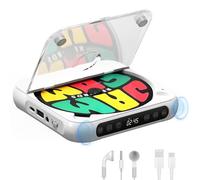 SKYANS CD Player Portable with Built-in Speaker, Bluetooth Rechargeable CD Player for Home & Car, Personal Small Music Player Supports CD/USB/AUX, Includes Headphones & Type-C Cable, White