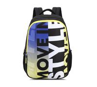 Skybags Flow Casual Backpack 37.5L, 3 Main Compartments, Bottle Pocket, Front Pocket, Padded Shoulder Straps with Rain Cover - Black, Black, One Size, Casual