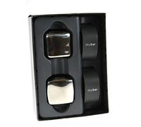 Skybar® Stylish Giant Stainless Steel Ice Cubes Twin Pack Chill Whisky Stones Never Melt Always Cool