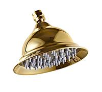 Skybath Gold 6 Inch Brass Shower Head Traditional Victorian Style Rainfall Shower Sprayer