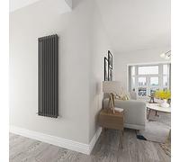 Skybathroom | 1500x470mm Vertical Tall Anthracite Cast Iron Double Column Traditional Upright Central Heating radiator