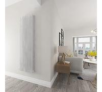 Skybathroom | 1800x560mm Vertical Tall White Cast Iron Triple Column Traditional Upright Central Heating radiator