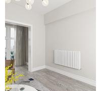 Skybathroom | 600x1156mm Horizontal White Flat Double Panel Central Heating Radiator