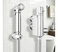 SKYBATHROOM Thermostatic Bidet Spray Kit Chrome - Muslim Shower | Personal Hygiene, Toilet Douche Kit, Shattaf, 38°C Anti-Scald, Solid Brass, Wall Mounted, Dual Control Temperature & Flow