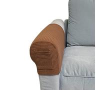 Skybook Armrest Chair Covers with 1 pocket Stretch Armchair Couch Arm Rest Cover Anti-Slip Spandex Polyester Sofa Chair Arm Caps Slipcovers for Furniture Protector Set of 2 (Coffee)