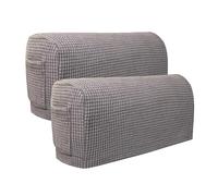 Skybook Armrest Chair Covers with 1 pocket Stretch Armchair Couch Arm Rest Cover Anti-Slip Spandex Polyester Sofa Chair Arm Caps Slipcovers for Furniture Protector Set of 2 (4pcs Light Grey)