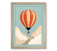 Skybound Wonder Modern Framed Wall Art Print A4 (29.7×21cm) Oak, Wall Decor for Living Room, Bedroom, Office & Home, Ready to Hang, Art Gift
