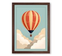 Skybound Wonder Modern Framed Wall Art Print A4 (29.7×21cm) Walnut, Wall Decor for Living Room, Bedroom, Office & Home, Ready to Hang, Art Gift