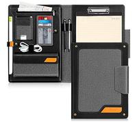 Skycase Portfolio Padfolio Case, Business Portfolio Folder, Interview/Conference/Legal Document Organizer with Letter/A4 Size Clipboard, Business Card Holders, Document Sleeve, Black