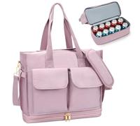 Skycase Work Tote Bags for Women, Waterproof Beach Bag with Cooler, Bible Bag, Tote Handbags for Teacher Nurse, Pink, One Size