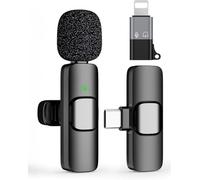 SKYCELL Wireless Bluetooth Collar Mic for Youtubers - Ideal Microphone for Mobile YouTube Channels, Wireless Mic for Vlogging, and Collar Mic for Clear Audio Live Recording No App Needed K8