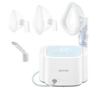 SKYCIVO Smart Nebuliser Machine for Adults and Kids, Intelligent Digital Display Nebulizer with Timer and Atomization Adjustment Function, Low Noise Compression Steam Inhaler for Home Use