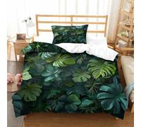 SkyClouf 3d Jungle Three-dimensional Printing Bedding Bedroom Set Jungle Quilt Cover Superior Microfiber Encased with Zipper Soft And Easy to Maintain Single(135x200cm)