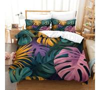 SkyClouf 3d Jungle Three-dimensional Printing Bedding Three-piece Set Jungle Duvet Cover Ultra-fine Fiber Pillow Slip Included Gentle And Washable Double(200x200cm)