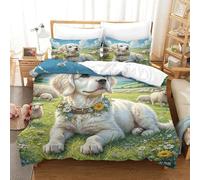 SkyClouf Beagle Three-dimensional Printing Bedding Bedding Ensemble Beagle Duvet Cover Ultra-fine Fiber Encased with Zipper Soft-to-the-touch And Manageable King(220x240cm)