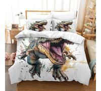 SkyClouf Dinosaur Three-dimensional Printing Bedding Bedding Ensemble Dinosaur Duvet Cover Superior Microfiber Encased with Zipper Plush And Low-maintenance Super King（260x220cm）