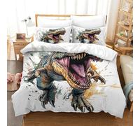 SkyClouf Dinosaur Three-dimensional Printing Bedding Bedding Ensemble Dinosaur Quilt Cover Ultra-fine Fiber Encased with Zipper Soft And Easy to Maintain Double（200x200cm）