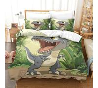 SkyClouf Dinosaur Three-dimensional Printing Bedding Comforter Set Dinosaur Bed Cover Ultra-fine Fiber Encased with Zipper Plush And Low-maintenance King（220x240cm）