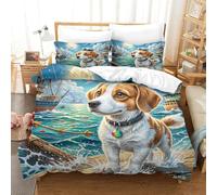 SkyClouf Fox Terrier Three-dimensional Printing Bedding Bedding Ensemble Fox Terrier Duvet Cover Superior Microfiber Encased with Zipper Plush And Low-maintenance Double(200x200cm)