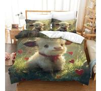 SkyClouf Highland Cattle Three-dimensional Printing Bedding Bedding Ensemble Highland Cattle Duvet Cover Ultra-fine Fiber Encased with Zipper Plush And Low-maintenance King（220x240cm）