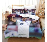 SkyClouf Jude Bellingham Three-dimensional Printing Bedding Bedding Ensemble Jude Bellingham Duvet Cover Ultra-fine Fiber Encased with Zipper Soft-to-the-touch And Manageable Double(200x200cm)