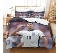 SkyClouf Jude Bellingham Three-dimensional Printing Bedding Comforter Set Jude Bellingham Bed Cover Ultra-fine Fiber Encased with Zipper Soft-to-the-touch And Manageable Double（200x200cm）