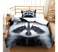 SkyClouf Lesser Panda Three-dimensional Printing Bedding Bedding Ensemble Lesser Panda Duvet Cover Ultra-fine Fiber Zipper Closure with Pillowcases Gentle And Washable Single（135x200cm）