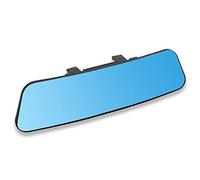 SkycropHD Anti Glare Car Interior Rear View Mirror Clip-on Wide Angle Rearview Mirror to Eliminate Blind Spots - Convex, Blue,11.8in (300mm)