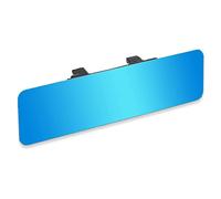 SkycropHD Frameless Anti Glare Rear View Mirror Interior Panoramic Wide Angle Mirror Eliminate Blind Spots for Car SUV Truck - Flat,11.8in (Blue)