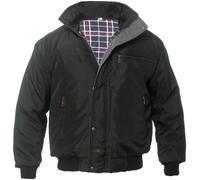 Skydiver New Mens British Made Sky Diver Padded Jacket Coat Bomber Check Lined Vintage Black Large