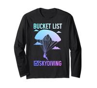 Skydiving Bucket List Sky Diving Diver Skydiver Long Sleeve T-Shirt