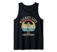 Skydiving Bucket List Vintage Sky Diving Diver Skydiver Tank Top