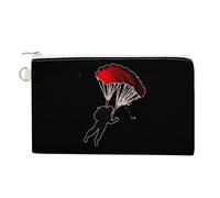 Skydiving Coin Purse Fashion Canvas Pouch Portable Wallet Makeup Bag for Men Women