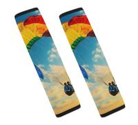 Skydiving Colorful Sunset Sports Car Seat Belt Pads Cover Durable Seatbelt Shoulder Strap Car Accessories 2PCS