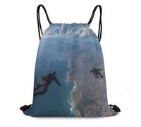 Skydiving Jump High Parachute Casual Drawstring Bags Light Sackpack