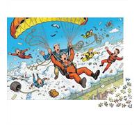 Skydiving Parachute Fail Wooden Jigsaw Puzzle Waterproof 1000 Piece Puzzles for Adults Gifts Fun Home Decoration