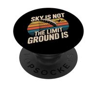Skydiving Parachute Paraglide Retro Vintage Sky Is Not The PopSockets Adhesive PopGrip