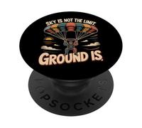 Skydiving Parachute Paraglide Retro Vintage Sky Is Not The PopSockets Adhesive PopGrip