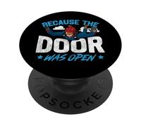 Skydiving Retro Vintage Because The Door Was Open PopSockets Adhesive PopGrip