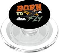 Skydiving Retro Vintage Born To Fly PopSockets PopGrip for MagSafe